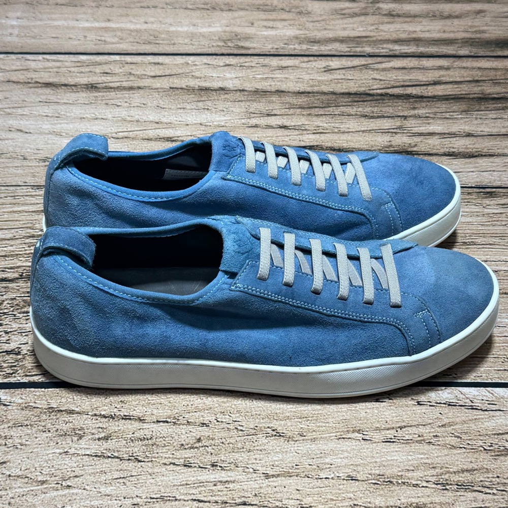 Martin Dingman Cameron Sneakers Mens 10M Blue Suede Low Top Shoes 740392M